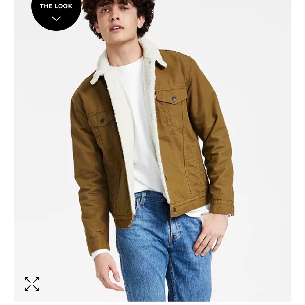 Levi’s men’s Sherpa canvas trucker jacket barely worn like new